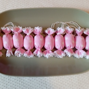 Csillagos textil szaloncukor  - Meska.hu