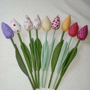 Textil tulipánok, Otthon & Életmód, Dekoráció, Asztal és polc dekoráció, Asztaldísz, , MESKA