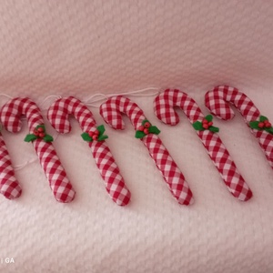 Karácsonyi cukorpálca dísz - karácsony - karácsonyi lakásdekoráció - karácsonyfadíszek - Meska.hu