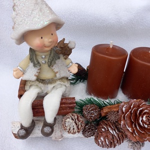 Adventi asztaldísz  - karácsony - karácsonyi lakásdekoráció - ünnepi asztaldekoráció - Meska.hu