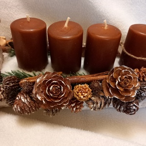 Adventi asztaldísz  - karácsony - karácsonyi lakásdekoráció - ünnepi asztaldekoráció - Meska.hu