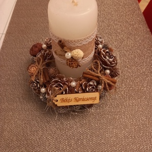 Karacsonyi  asztaldísz  - karácsony - karácsonyi lakásdekoráció - ünnepi asztaldekoráció - Meska.hu