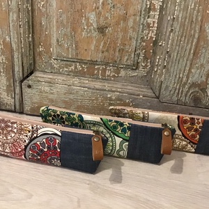 Tolltartó, vászon -farmer bélelt tolltartó, ajándék pedagógus napra, mandala mintás tolltartó  - otthon & életmód - papír, írószer - tolltartó & ceruzatekercs - Meska.hu