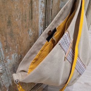 Vászontáska,  pakolós táska , natúr vászon táska, sárga kiegészítőkkel. Egyedi nagyméretű táska. - táska & tok - kézitáska & válltáska - nagy pakolós táska - Meska.hu Vászontáska,  pakolós táska , natúr vászon táska, sárga kiegészítőkkel. Egyedi nagyméretű táska. - táska & tok - kézitáska & válltáska - nagy pakolós táska - Meska.hu