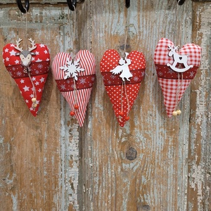 Karácsonyi dísz lakásdekoráció vászon függők, illatos vászonszivek, egyedi kézműves termék - karácsony - karácsonyi lakásdekoráció - karácsonyfadíszek - Meska.hu