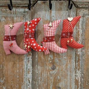 Karácsonyi dísz lakásdekoráció vászon függők, illatos vászoncsizmák, egyedi kézműves termék - karácsony - karácsonyi lakásdekoráció - karácsonyfadíszek - Meska.hu