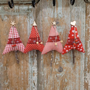 Karácsonyi dísz lakásdekoráció vászon függők, illatos vászon fenyőfa, egyedi kézműves termék - karácsony - karácsonyi lakásdekoráció - karácsonyfadíszek - Meska.hu