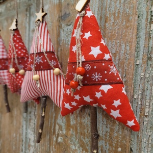 Karácsonyi dísz lakásdekoráció vászon függők, illatos vászon fenyőfa, egyedi kézműves termék, Karácsony, Karácsonyi lakásdekoráció, Karácsonyfadíszek, Varrás, MESKA