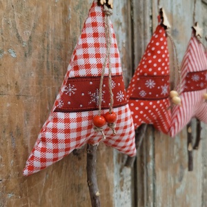 Karácsonyi dísz lakásdekoráció vászon függők, illatos vászon fenyőfa, egyedi kézműves termék - karácsony - karácsonyi lakásdekoráció - karácsonyfadíszek - Meska.hu