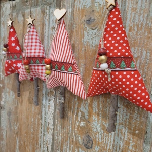 Karácsonyi dísz lakásdekoráció vászon függők, illatos vászon fenyőfa, egyedi kézműves termék - karácsony - karácsonyi lakásdekoráció - karácsonyfadíszek - Meska.hu