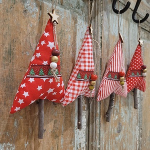 Karácsonyi dísz lakásdekoráció vászon függők, illatos vászon fenyőfa, egyedi kézműves termék - Meska.hu