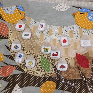 Óvodai folyamatos tízórait jelölő textiltábla.  - játék & sport - ovis felszerelés - óvodai jelek - Meska.hu