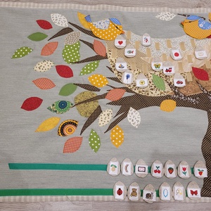 Óvodai folyamatos tízórait jelölő textiltábla.  - játék & sport - ovis felszerelés - óvodai jelek - Meska.hu