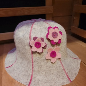  Sapka a szaunázás szerelmeseinek Szauna sapka gyapjú filc - ruha & divat - sál, sapka, kendő - sapka - Meska.hu