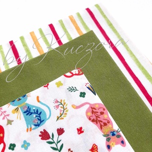 Textil zsebkendő szett, öko zsebkendő szett - cicás, macskás - szépségápolás - textil zsebkendő - Meska.hu