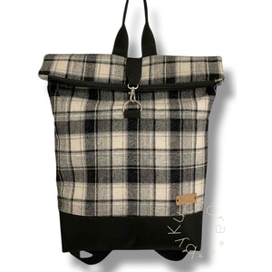 Unisex kockás roll-top hátizsák, Táska & Tok, Hátizsák, Hátizsák, Varrás, MESKA