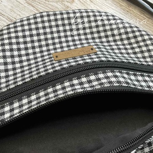 Fekete-fehér kockás övtáska / crossbody  unisex - táska & tok - övtáska - Meska.hu