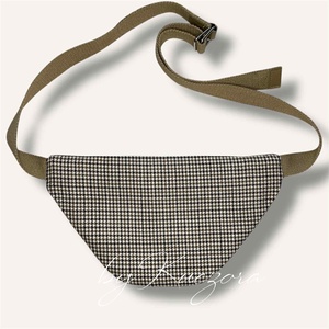 Barna pepita mintás övtáska / crossbody  elegán - táska & tok - övtáska - Meska.hu