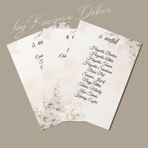 Esküvői ültetési rend - 094 krém színű, elegáns, Esküvő, Meghívó & Kártya, Ültetési rend, Papírművészet, MESKA
