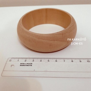 Natúr fa karkötő - 3 cm vastag, Kellékek & szerszámok, Ékszerkellék, Karkötő alap, Famegmunkálás, MESKA