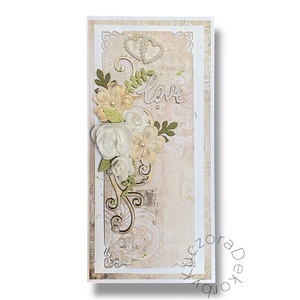 Esküvői, eljegyzési pénzátadó, képeslap, ajándék kísérő,  vintage, shabby-chic - Meska.hu