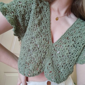 Horgolásminta PDF-Lunette Top, DIY (Csináld magad), Szabásminta, útmutató, Horgolási minta, , MESKA