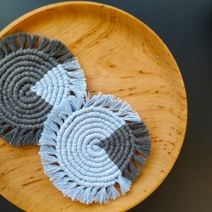 Kézzel készült makramé poháralátétek - Meska.hu