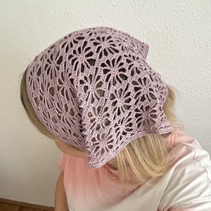 Horgolt bandana kendő/ fejkendő  - ruha & divat - sál, sapka, kendő - fejpánt - Meska.hu