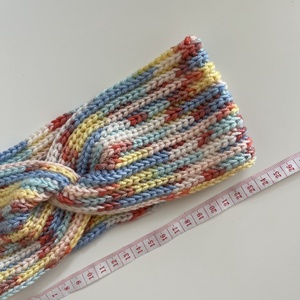 Horgolt hajpánt, 100%-ban színes baby akril - ruha & divat - hajdísz & hajcsat - hajráf & hajpánt - Meska.hu