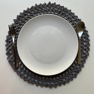 Horgolt tányéralátét szett � 80% pamut, 20% poliészter zsinórból - otthon & életmód - konyhafelszerelés, tálalás - tálalás - tányér- és poháralátét - Meska.hu