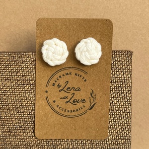 Makramé nyári fülbevaló  � újrahasznosított pamutból - Meska.hu