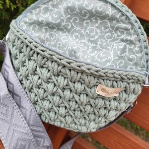 Horgolt test/öv táska - táska & tok - kézitáska & válltáska - vállon átvethető táska - Meska.hu