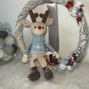 Ajtódísz kopogtató karácsonyi, Karácsony, Adventi díszek, Adventi ajtódísz, Horgolás, MESKA