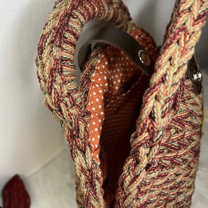 Horgolt kerek kézi/váll táska - táska & tok - kézitáska & válltáska - vállon átvethető táska - Meska.hu