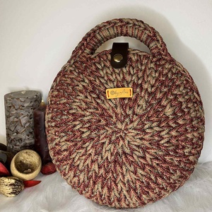 Horgolt kerek kézi/váll táska - Meska.hu