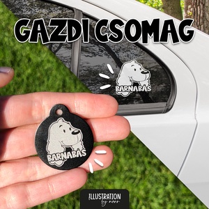 Gazdi csomag � biléta + autómatrica szett, Otthon & Életmód, Kisállatoknak, Kutyáknak, Kutya biléta, Gravírozás, pirográfia, Fotó, grafika, rajz, illusztráció, MESKA