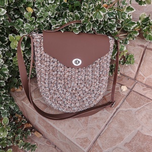 horgolt női táska - táska & tok - kézitáska & válltáska - válltáska - Meska.hu