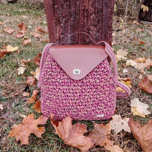 Horgolt női hátizsák - táska & tok - hátizsák - hátizsák - Meska.hu