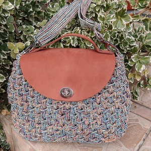 horgolt női táska - táska & tok - kézitáska & válltáska - válltáska - Meska.hu