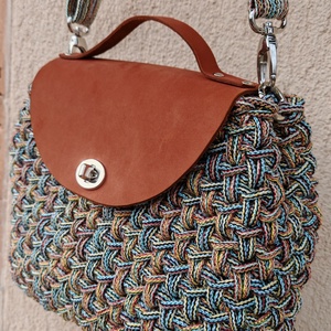 horgolt női táska - táska & tok - kézitáska & válltáska - válltáska - Meska.hu