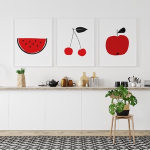 Cseresznye: nyomtatható pdf vagy papír nyomat, konyha dekoráció konyha dekorácoó -  - Meska.hu
