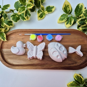 DIY Kreatív festőkészlet gyerekeknek Kacsa-pillangó-katica-sellő, Születésnapi csoportos foglalkozás, Festhető gipsz - diy (csináld magad) - egységcsomag - Meska.hu