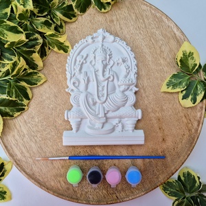 DIY Kreatív festőkészlet Ganésa Ganesha gipsz, Ganésa tábla, Spirituális dekoráció, Jó szerencse- bölcsesség szimbólum - Meska.hu