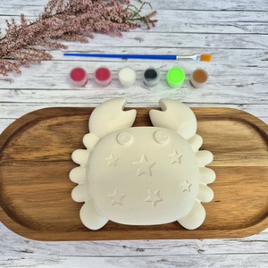 DIY kreatív festhető ékszertartó "Rák", DIY (Csináld magad), Egységcsomag, Gipszöntés, 1db 14x15cm-es gipsz figura csomag 6db akril festékkel és ecsettel.
Teteje leemelhető, ékszer vagy ..., MESKA