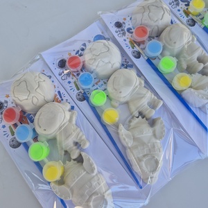 DIY Kreatív gipsz festő készlet Űrutazás gyerekeknek, Kreatív festőszett, Festő készlet, Űr témájú ajándék,Születésnap - diy (csináld magad) - egységcsomag - Meska.hu