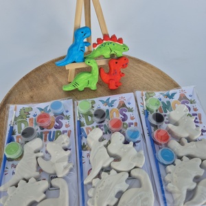 DIY Dinoszaurusz festhető gipszcsomag gyerekeknek, Kreatív festőszett, Dínó rajongóknak, Gyerek alkotás, Kifesthető  - Meska.hu