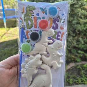 DIY Dinoszaurusz festhető gipszcsomag gyerekeknek, Kreatív festőszett, Dínó rajongóknak, Gyerek alkotás, Kifesthető  - diy (csináld magad) - egységcsomag - Meska.hu