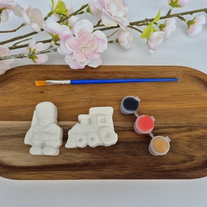 DIY Kreatív festhető gipsz Katona és Vonat csomag gyerekeknek, Születésnapi kreatív foglalkozás, Kézműves játék, Festés - diy (csináld magad) - egységcsomag - Meska.hu