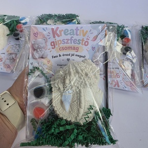 DIY 3D Sárkány festhető gipszcsomag gyerekeknek, Kreatív festőszett, Kézműves ajándék, Fantasy ajándék, Gipszfigura - diy (csináld magad) - egységcsomag - Meska.hu