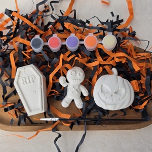 Halloween gipszfestő készlet - kreatív festőkészlet gyerekeknek - Meska.hu